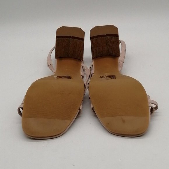 Olivia Miller Womens Block Heel Strappy Sandal‎ Cushioned Insole Pink Sz 10 - Picture 4 of 10